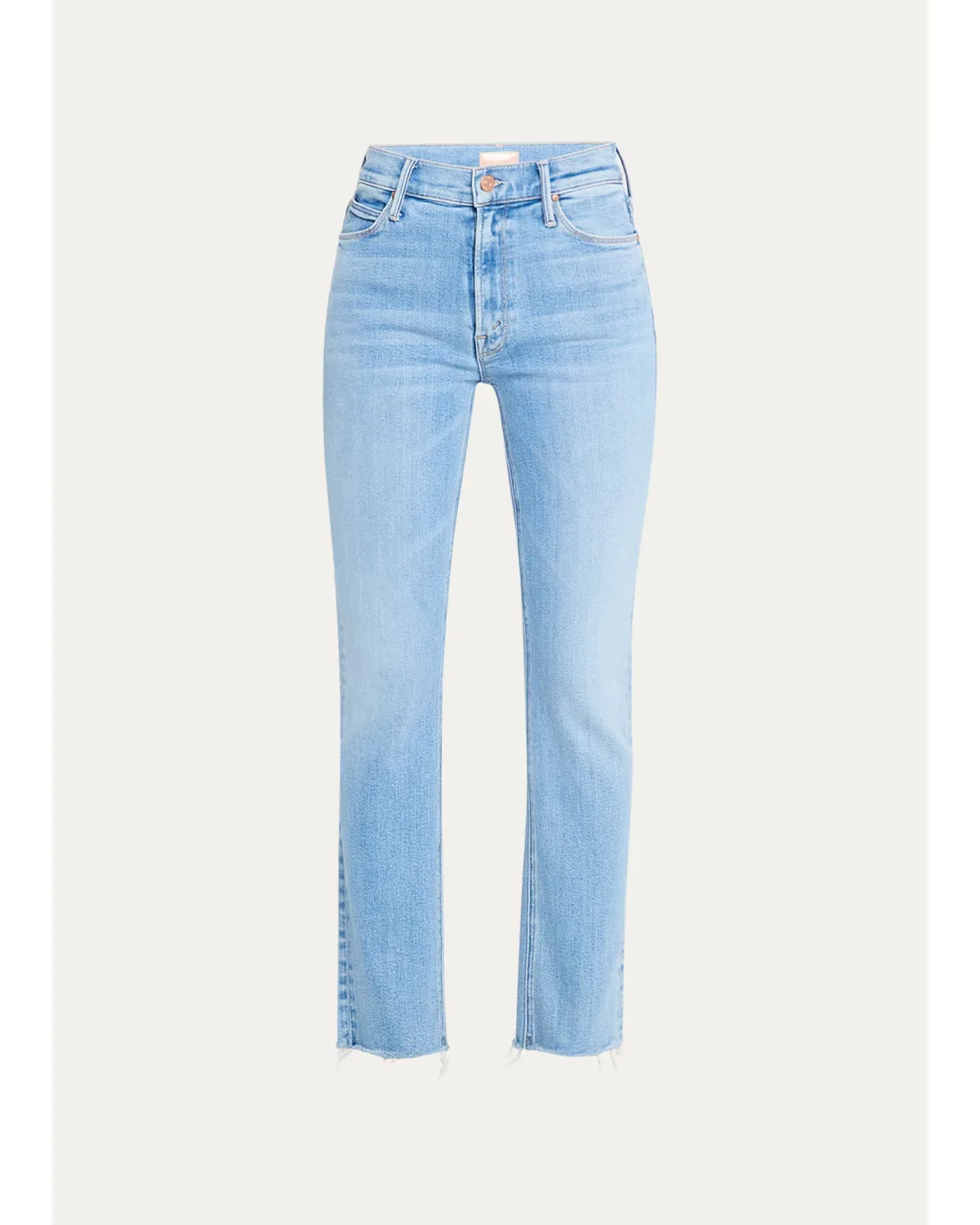 The Mid-Rise Dazzler Ankle Fray Jeans by MOTHER