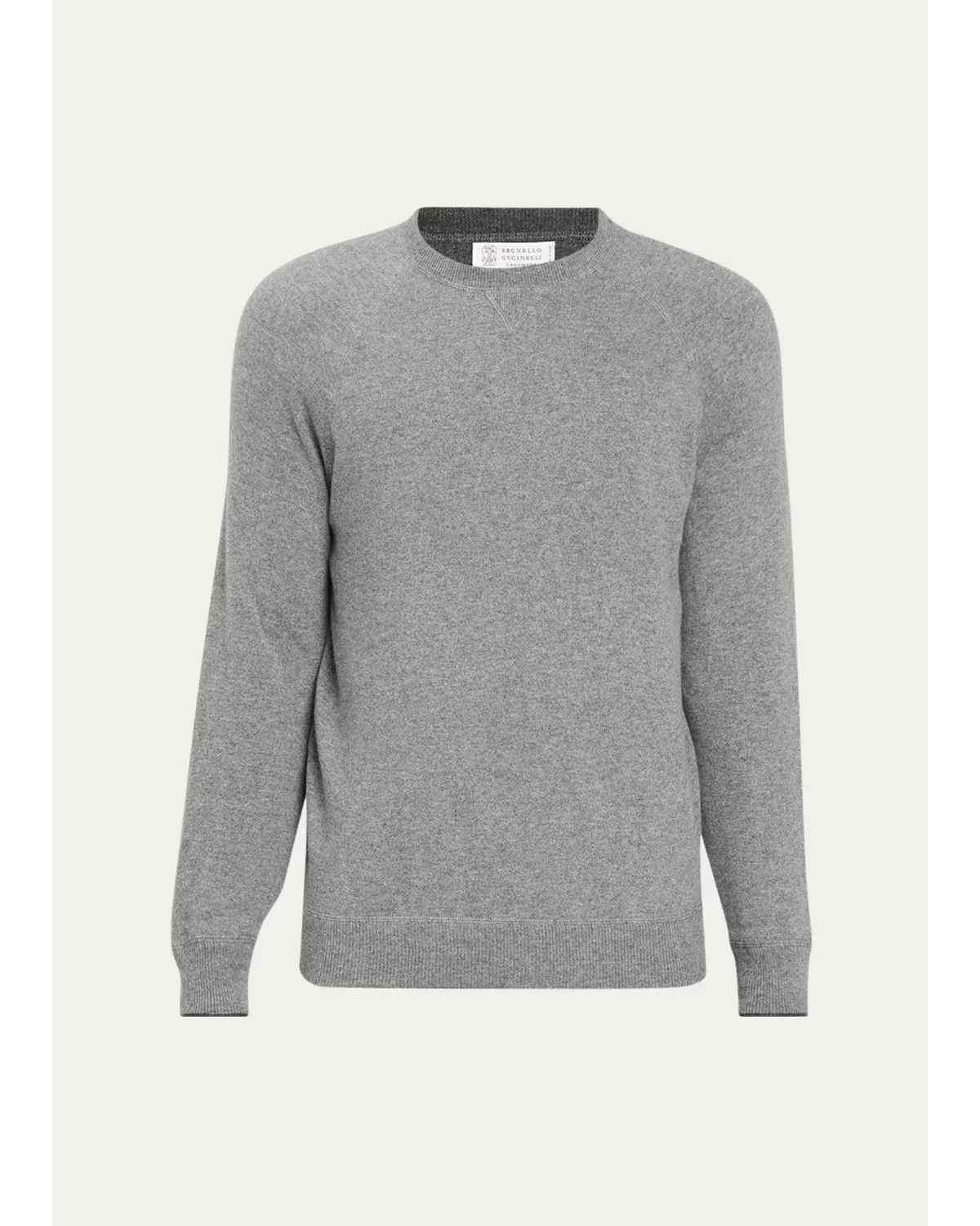 Cashmere Raglan Crewneck Sweater by Brunello Cucinelli