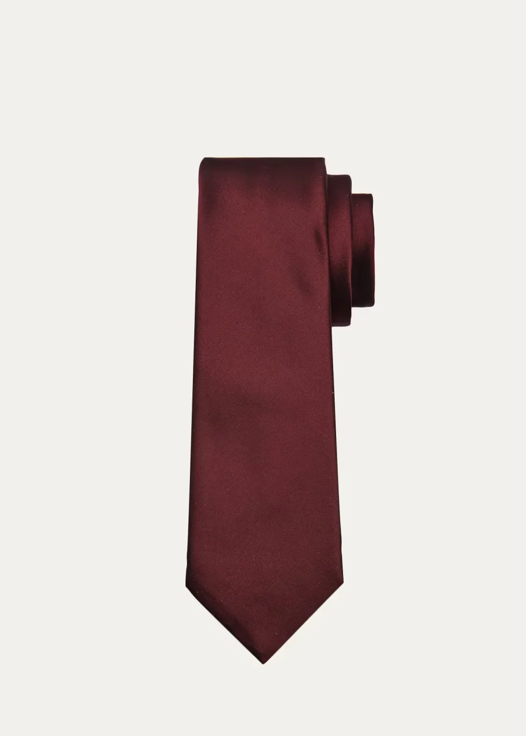 Solid Silk Satin Tie