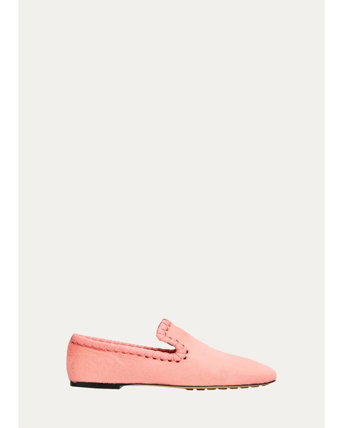 Kebir Calf Hair Whipstitch Loafers by Bottega Veneta