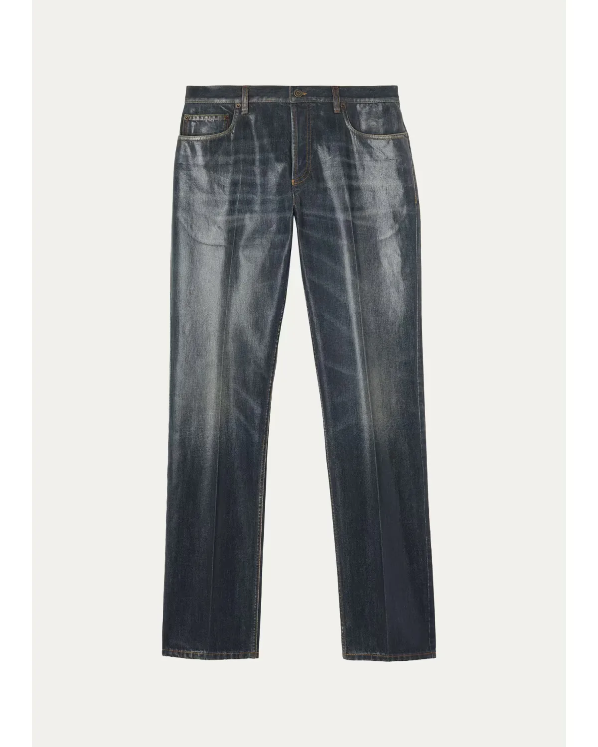 Slim Fit Coated Jeans