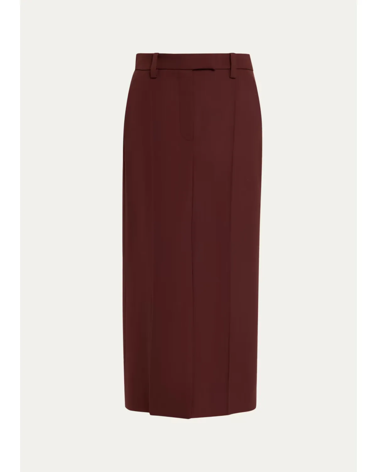 Long Wool Double Pleat Skirt by Brunello Cucinelli