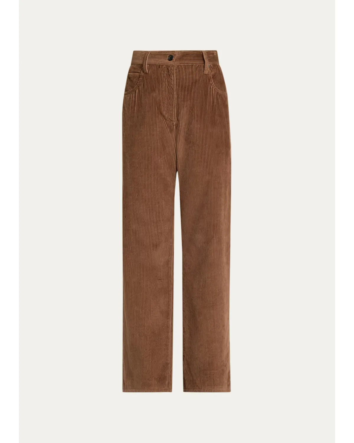 Mid-Rise Corduroy Straight-Leg Pants by Brunello Cucinelli