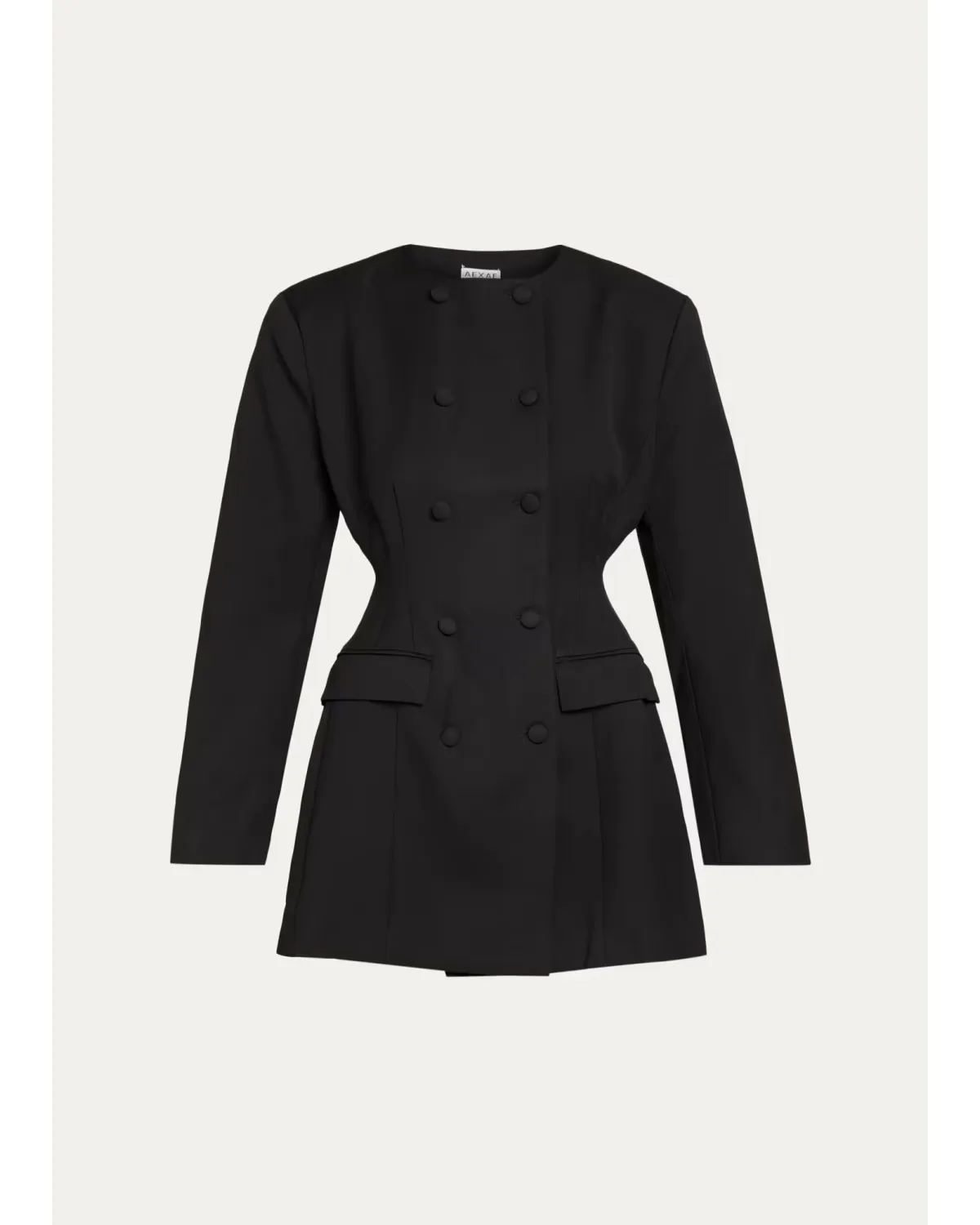 Wool-Silk Contoured Blazer Mini Dress by AEXAE