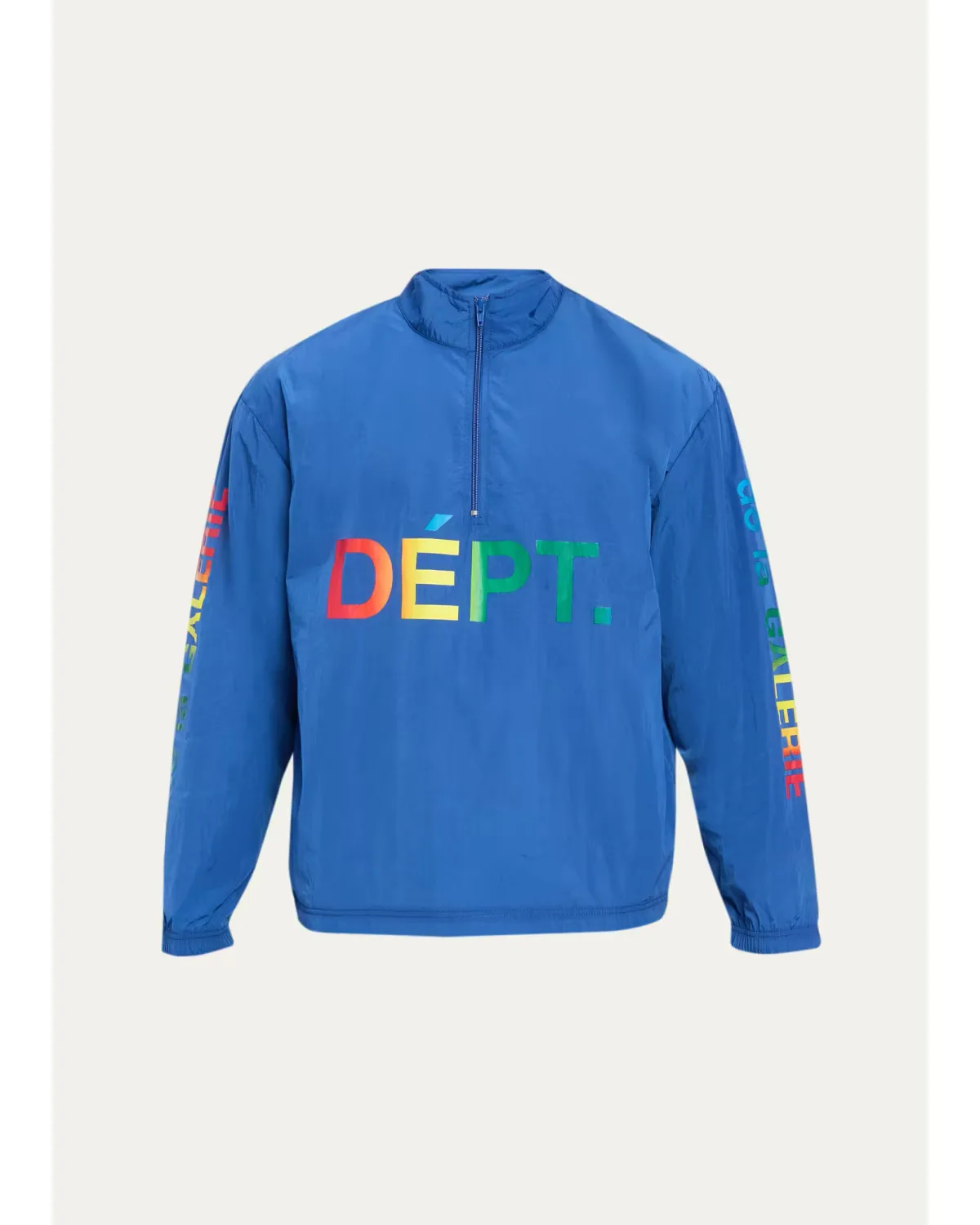 Nylon Multicolor Logo Quarter-Zip Jacket by GALLERY DEPARTMENT