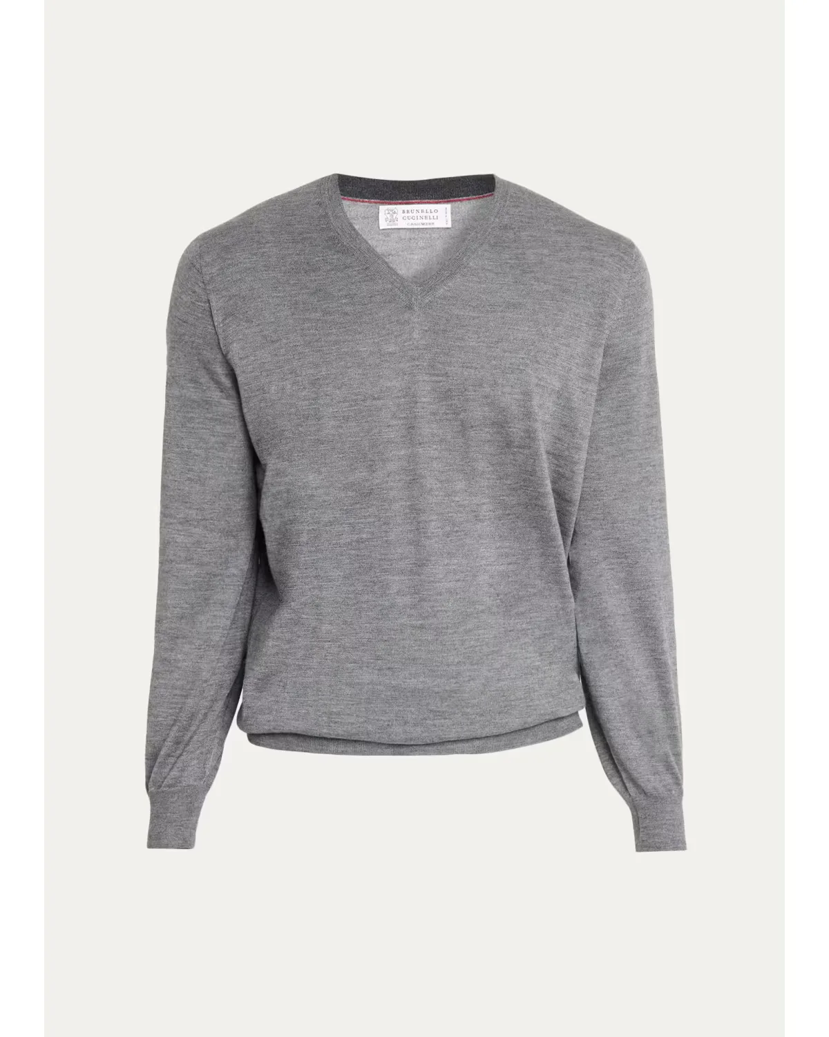 Fine-Gauge Cashmere & Silk V-Neck Sweater by Brunello Cucinelli
