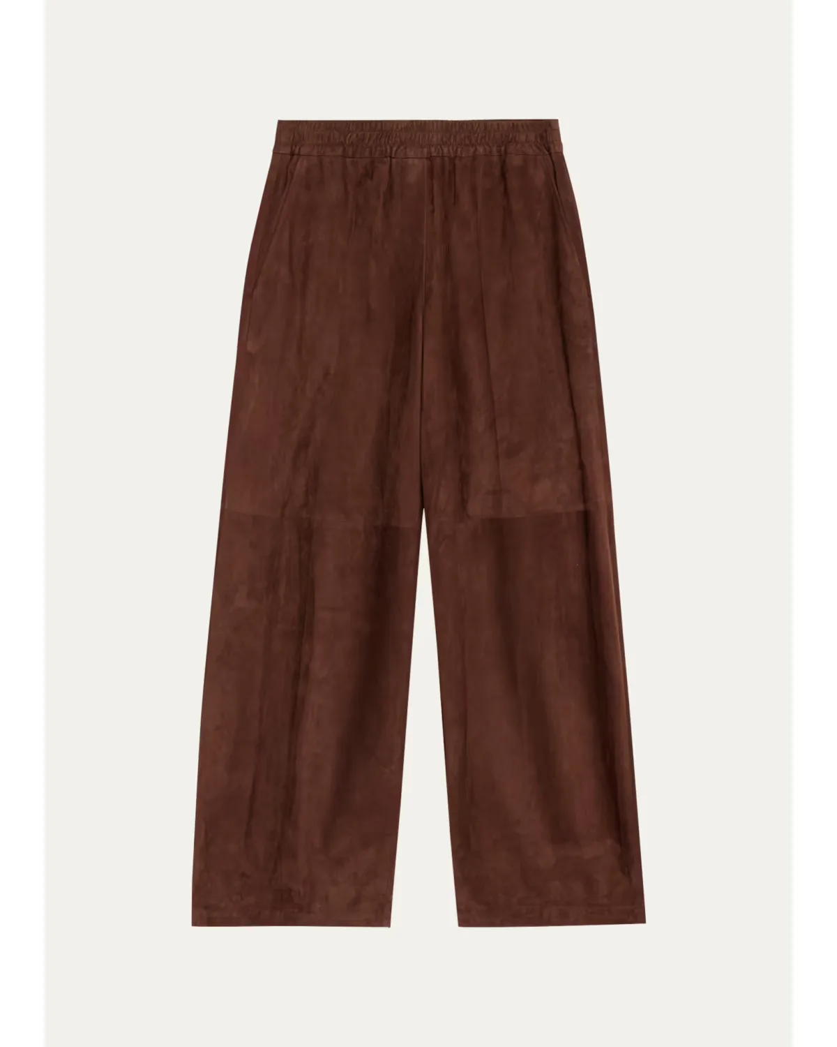 Suede Wide-Leg Pull-On Pants by Brunello Cucinelli