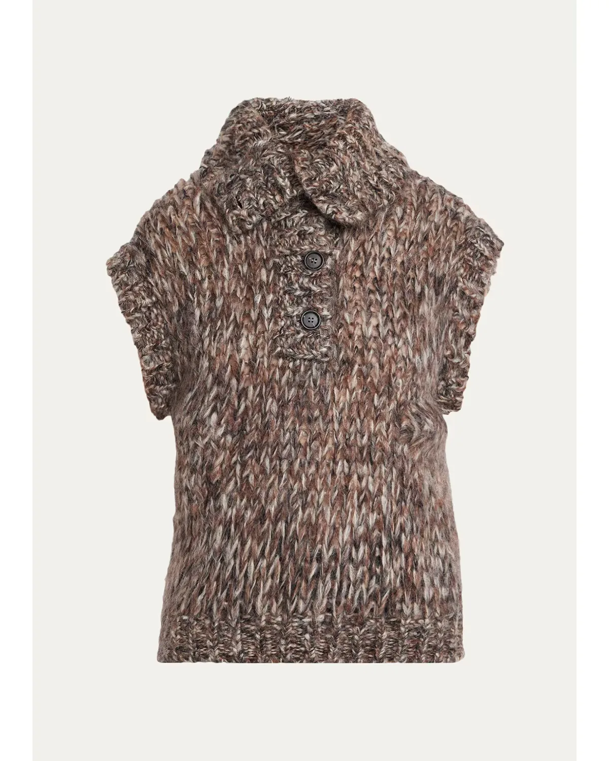 Winter Crochet Mohair Sweater by Brunello Cucinelli