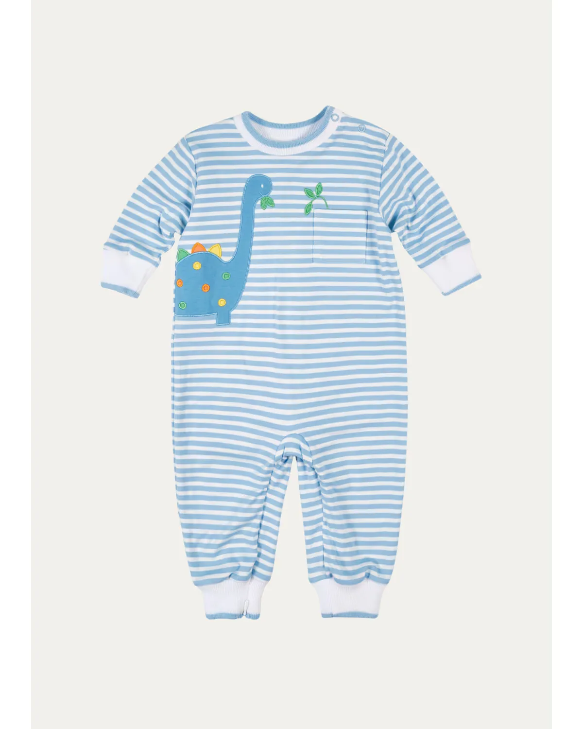 Dinosaur Applique Stripe Knit Longall by Florence Eiseman