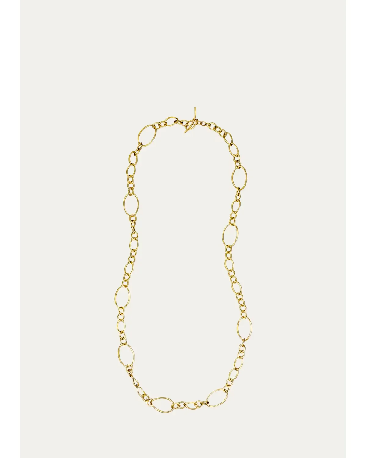18K Yellow Gold Long Small Chain Necklace, 36L