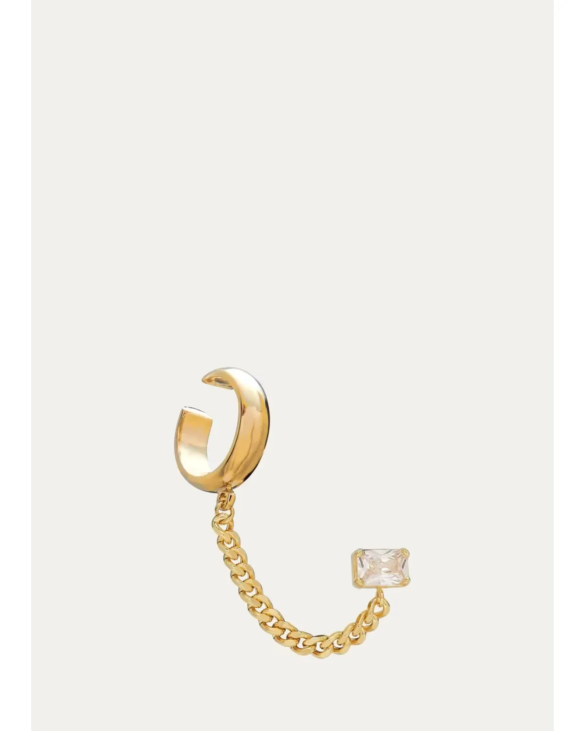 14K Gold-Plated Crystal Tether Earring, Single by Lady Grey
