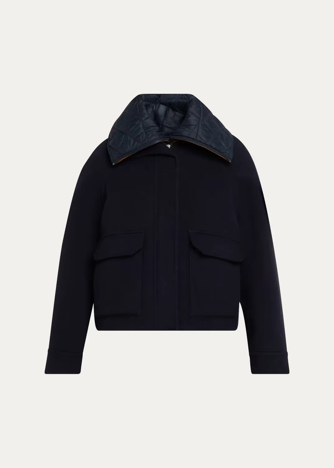 Couture Wool Coat with Detachable Padding