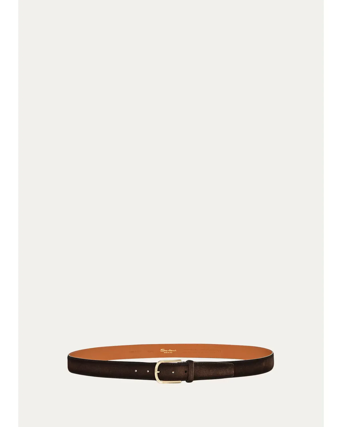Cintura Fibbia Suede Round-Buckle Belt by Santoni