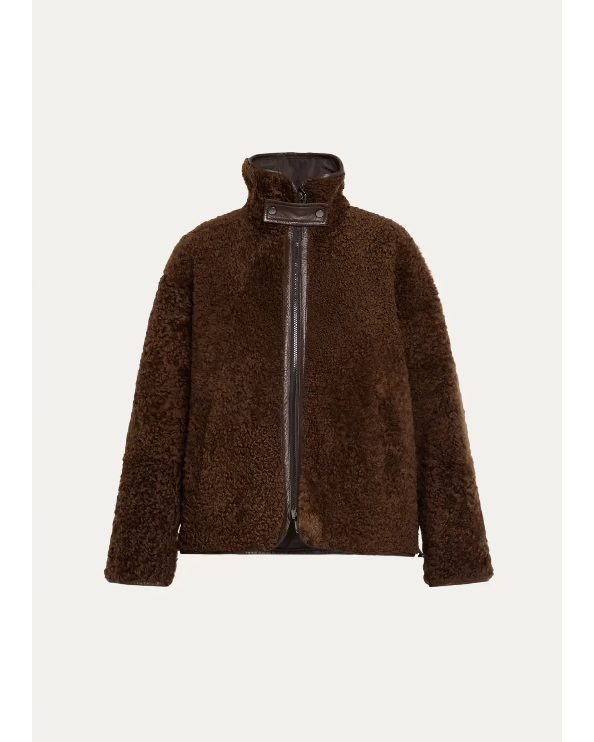 Curly Shearling Reversible Coat by Brunello Cucinelli