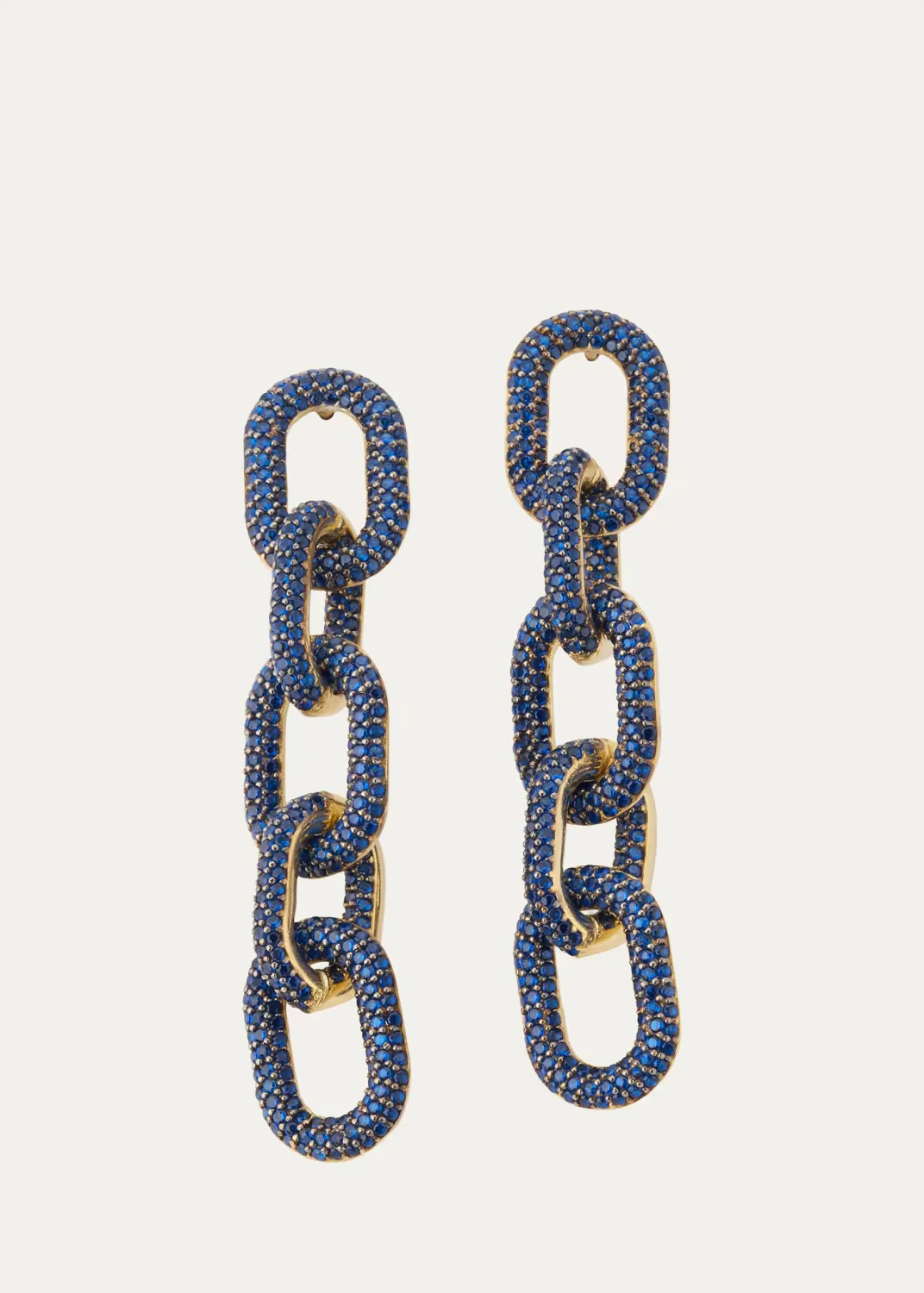 Link Earrings with Crystals, Midnight by Nickho Rey