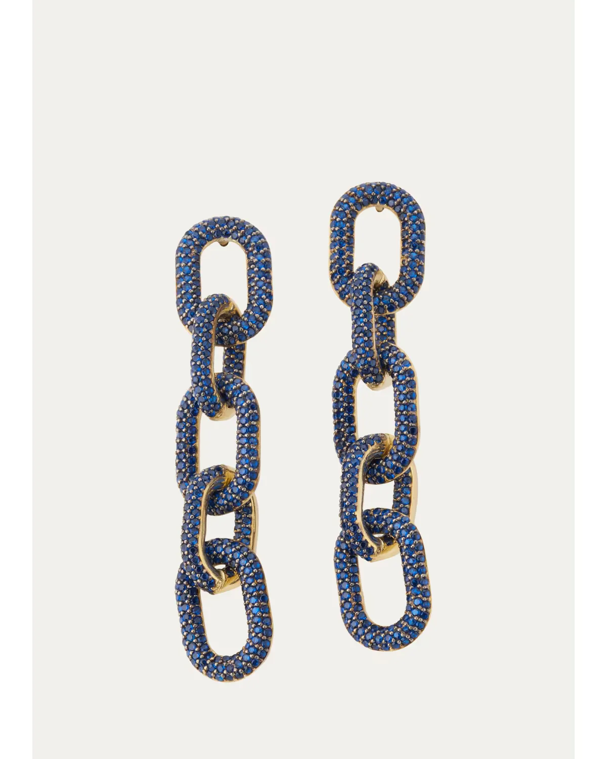 Link Earrings with Crystals, Midnight by Nickho Rey