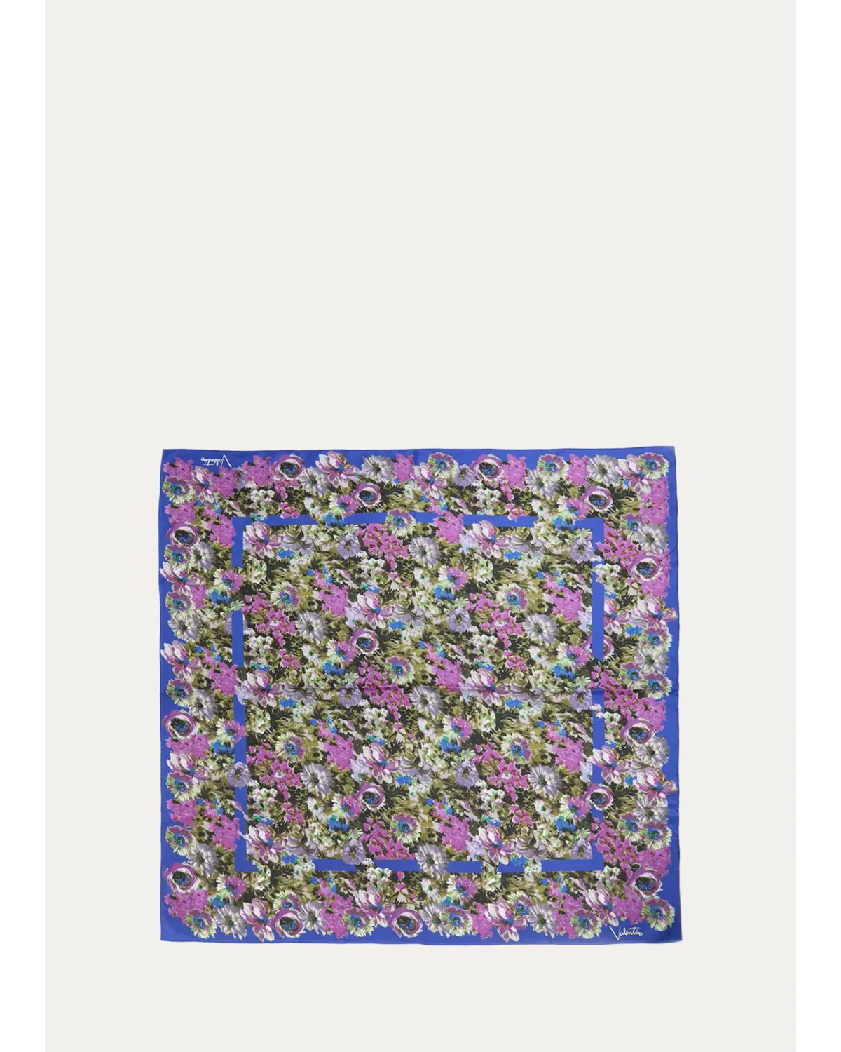 Floral Silk Foulard Scarf by Valentino Garavani