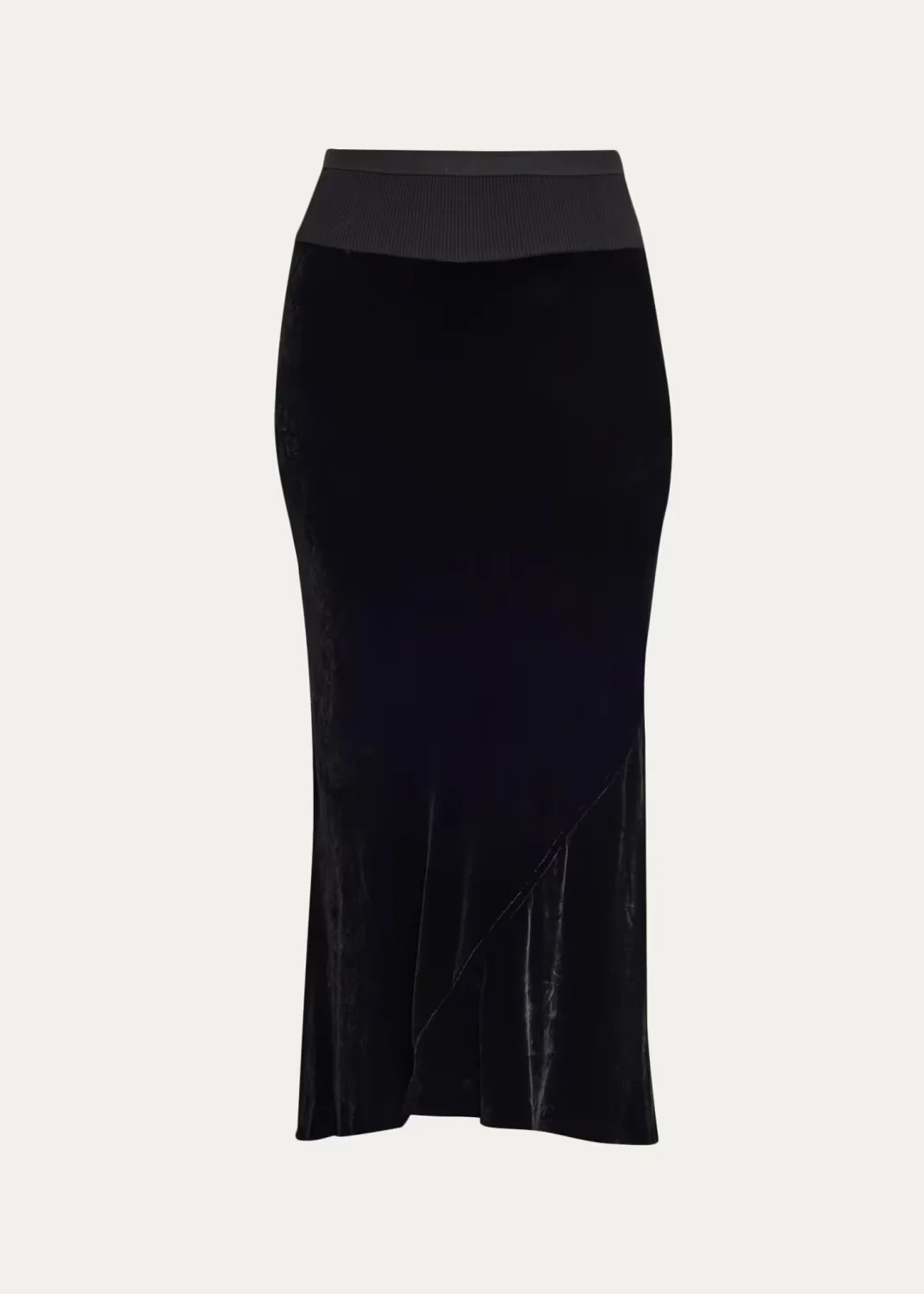 Velvet Bias Midi Skirt