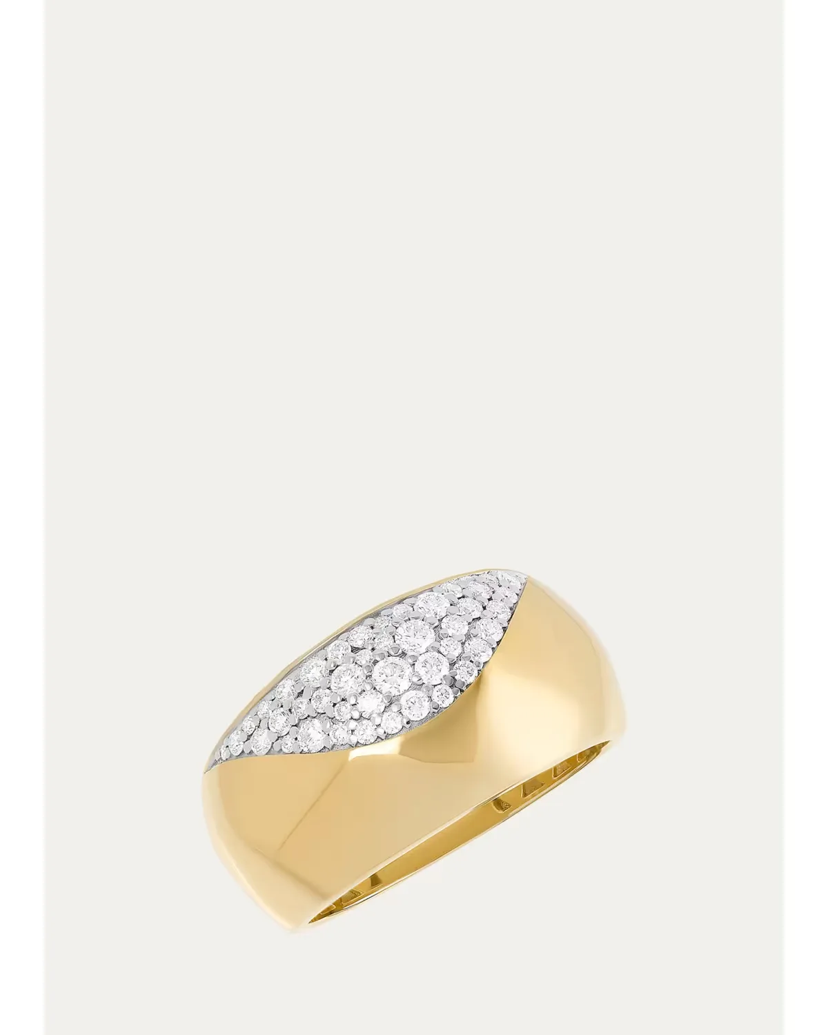 14K Wide Graduated Diamond Ring by Lana