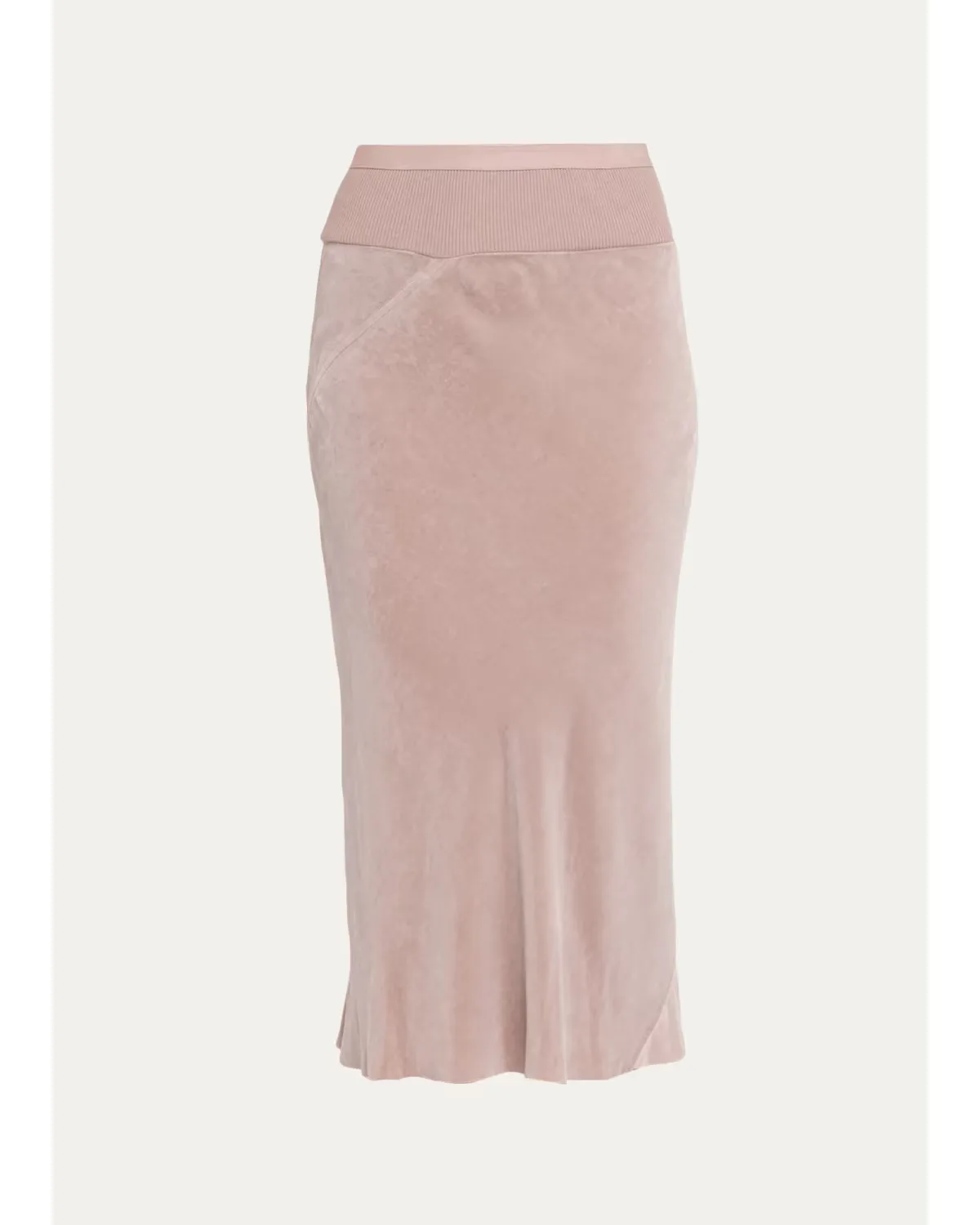 Velvet Bias Midi Skirt