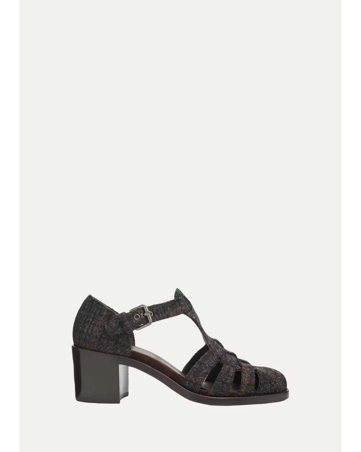 50mm Kelsey Plaid Tweed Fisherman Sandals by Churchs