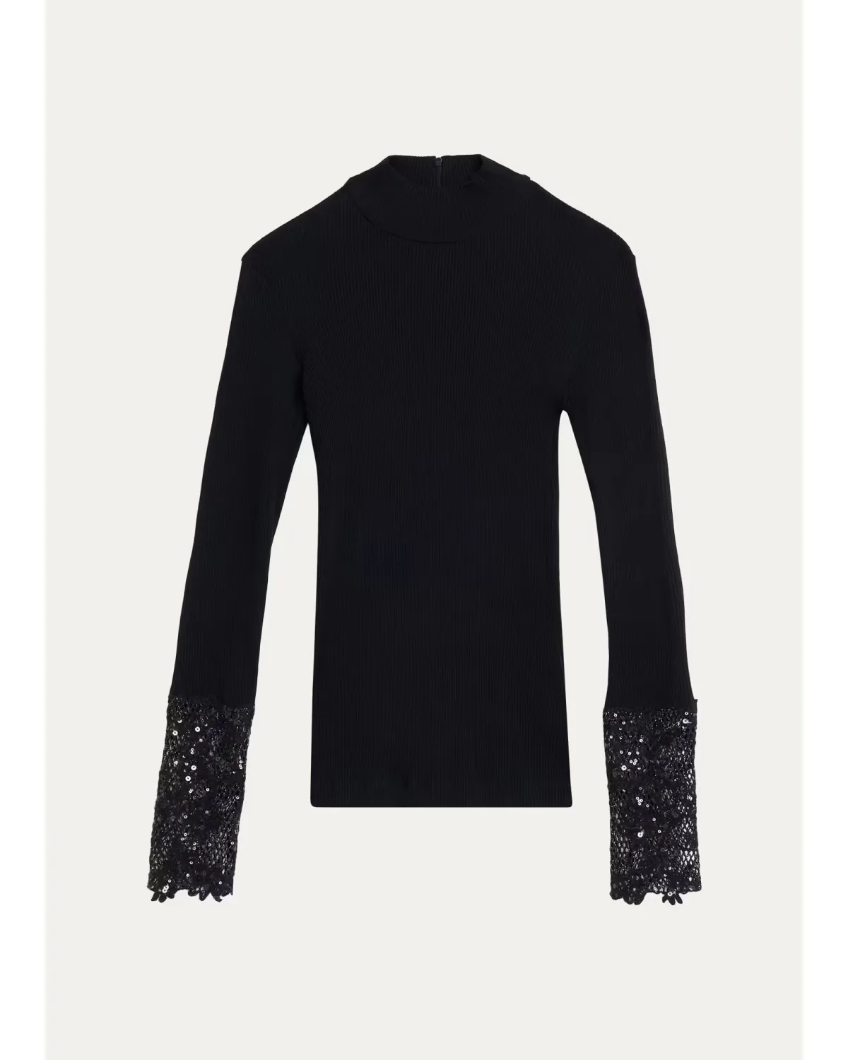 Lace Glow Embroidered Long-Sleeve Top by Brunello Cucinelli