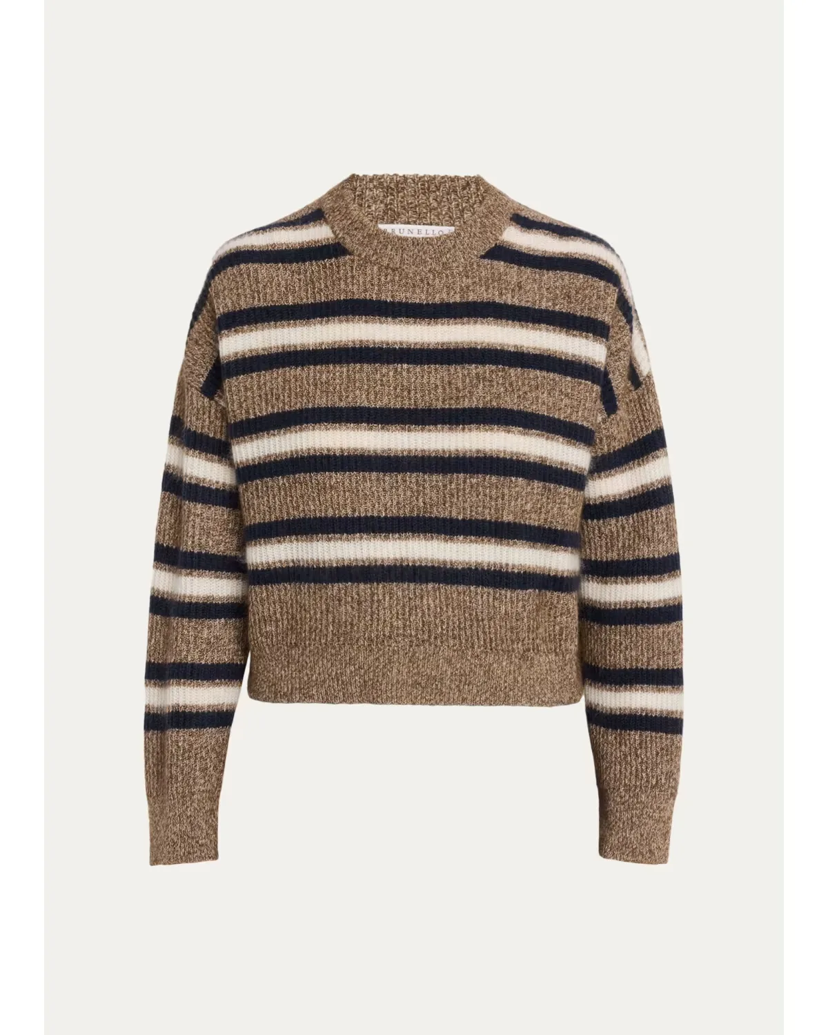 Cashmere-Mohair Striped Sweater by Brunello Cucinelli