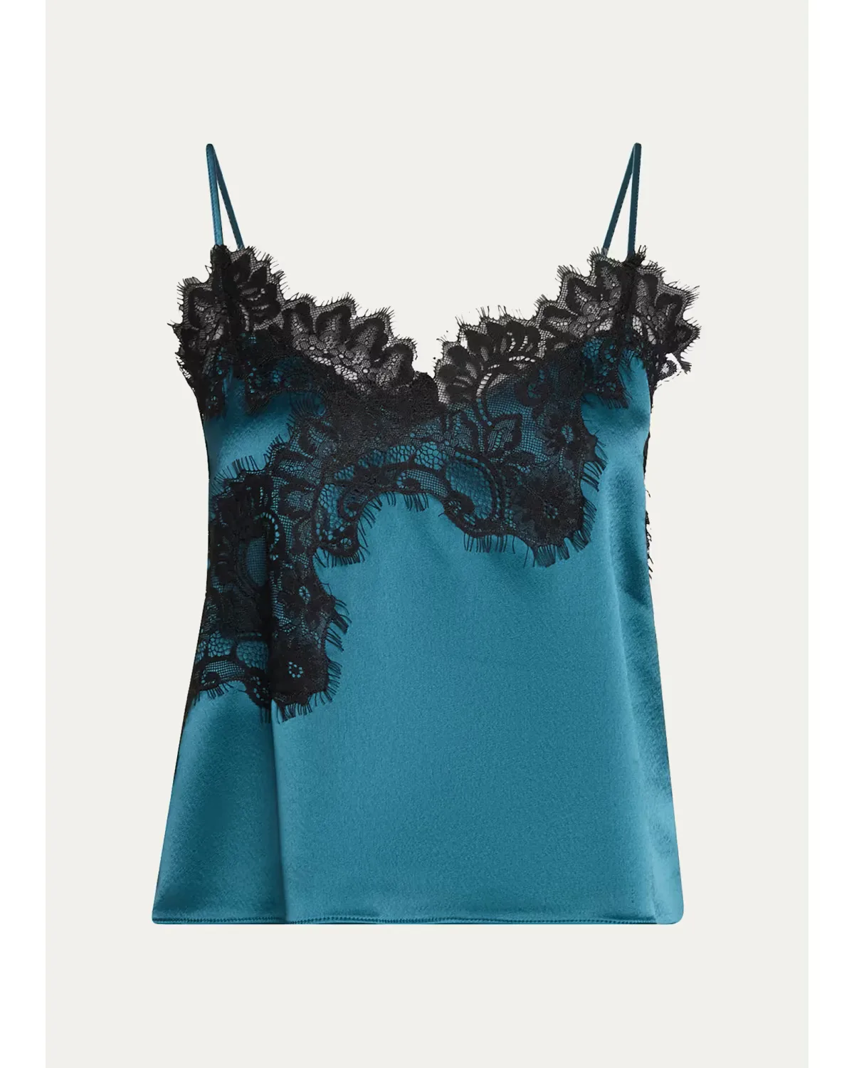 Lace-Trim Satin Top by Cinq  Sept
