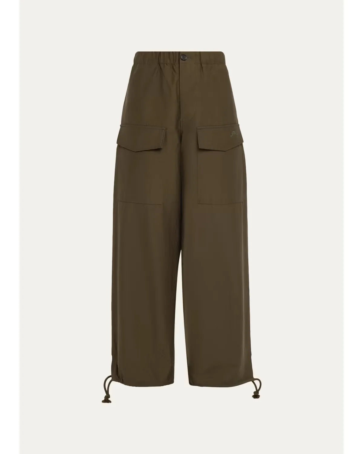 Parachute Drawstring Barrel-Leg Track Cargo Pants by JW Anderson