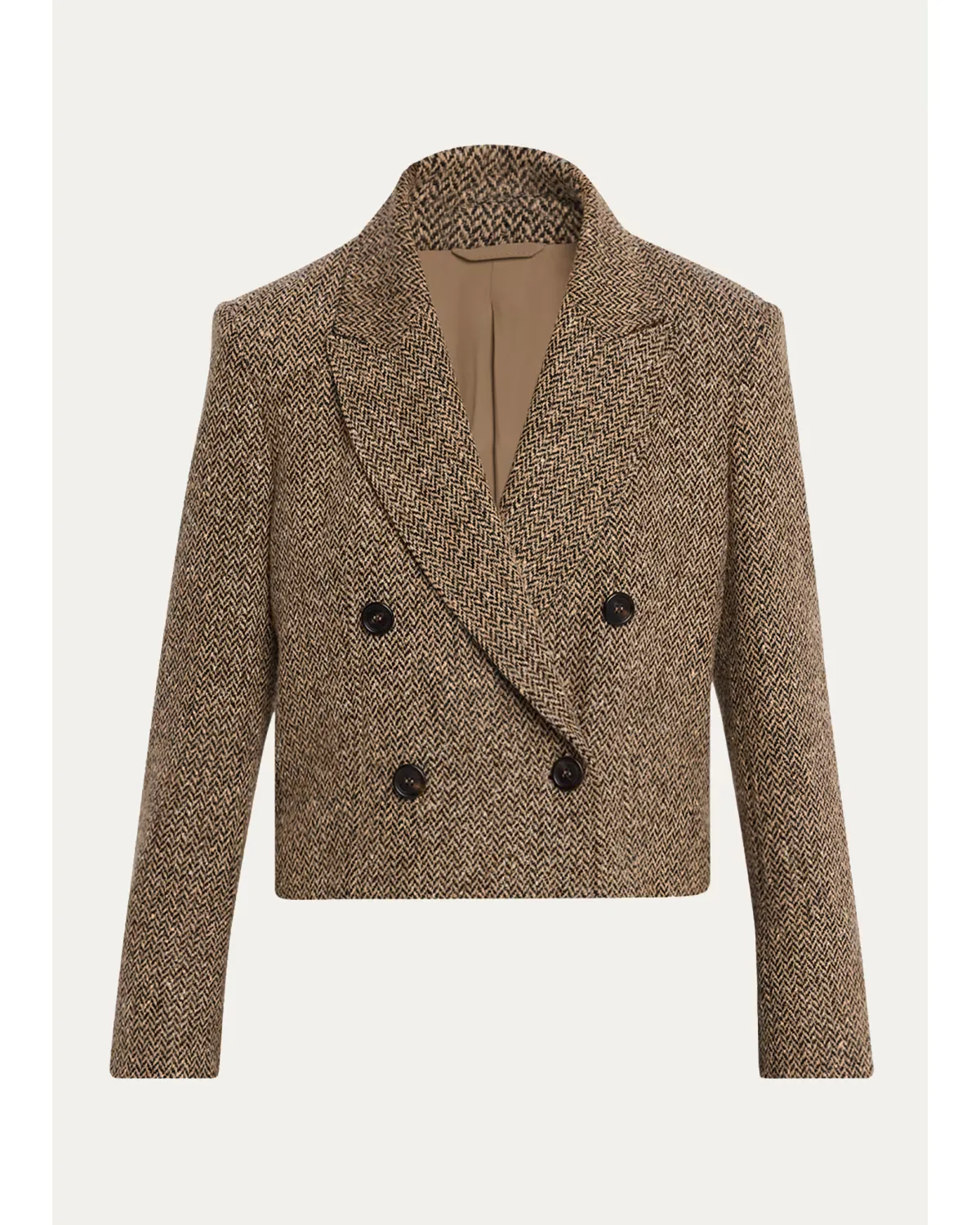 Sparkling Wool Herringbone Blazer by Brunello Cucinelli