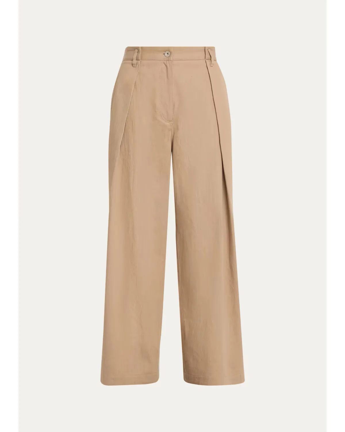 Sparkle Twill Wide-Leg Pants by Brunello Cucinelli