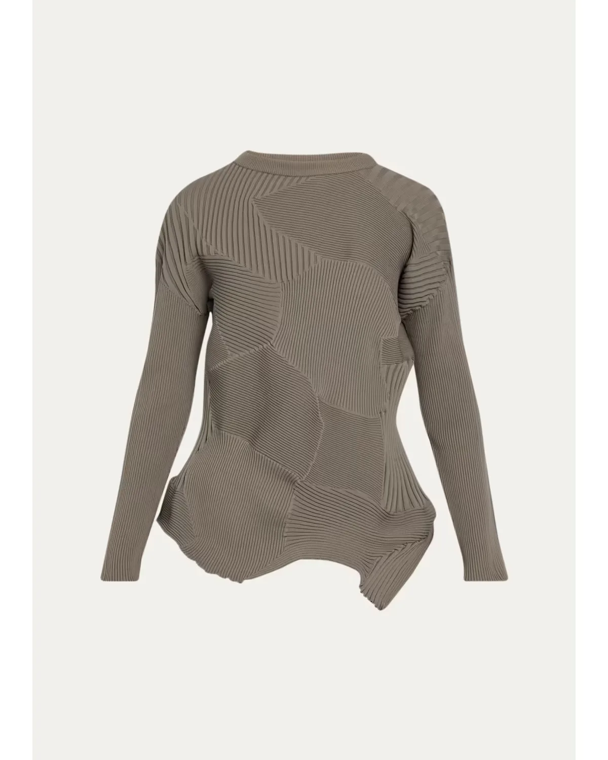 Kone Kone Textural Ribbed Crewneck Sweater by Issey Miyake