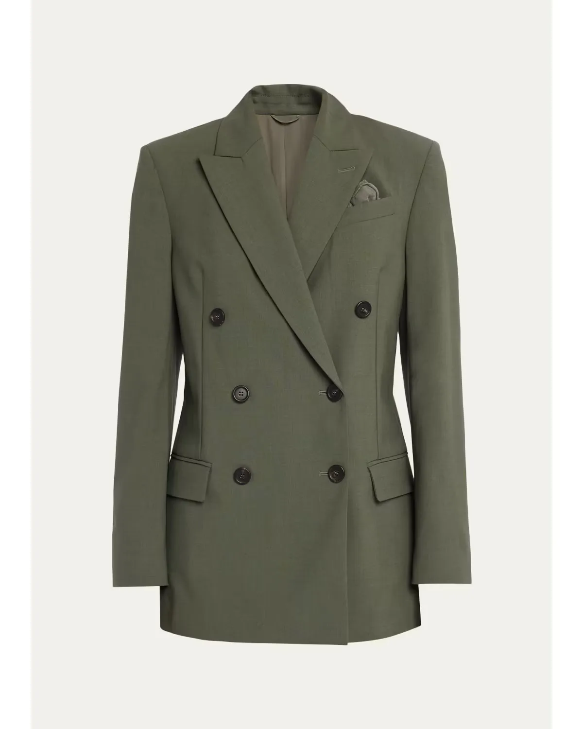 Tropical Luxury Wool Double-Breasted Jacket by Brunello Cucinelli