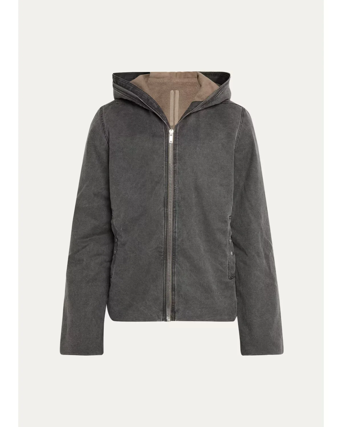 Washed Cotton Hooded Full-Zip Jacket by Rick Owens
