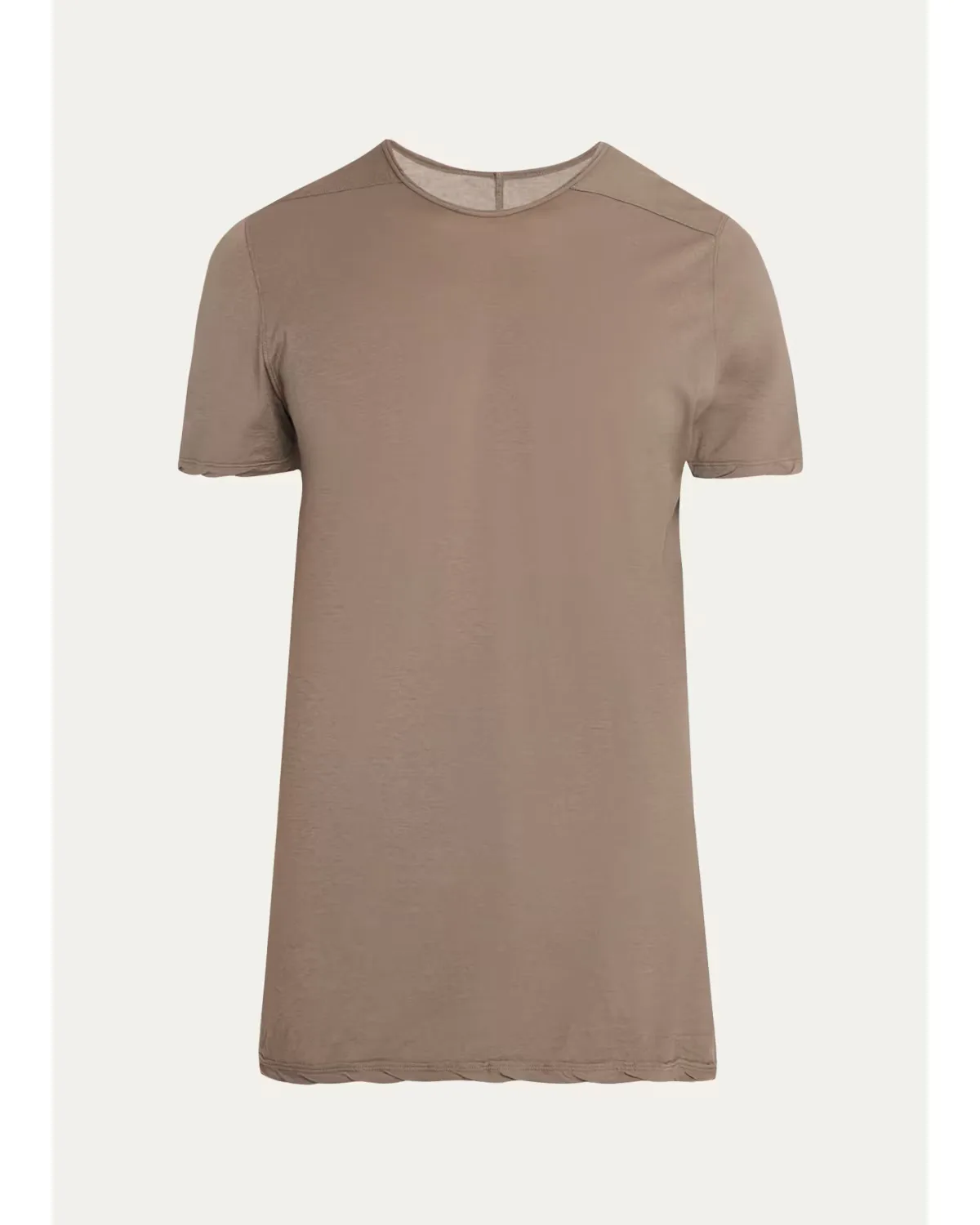 Cotton Slim Longline Crewneck T-Shirt by Rick Owens