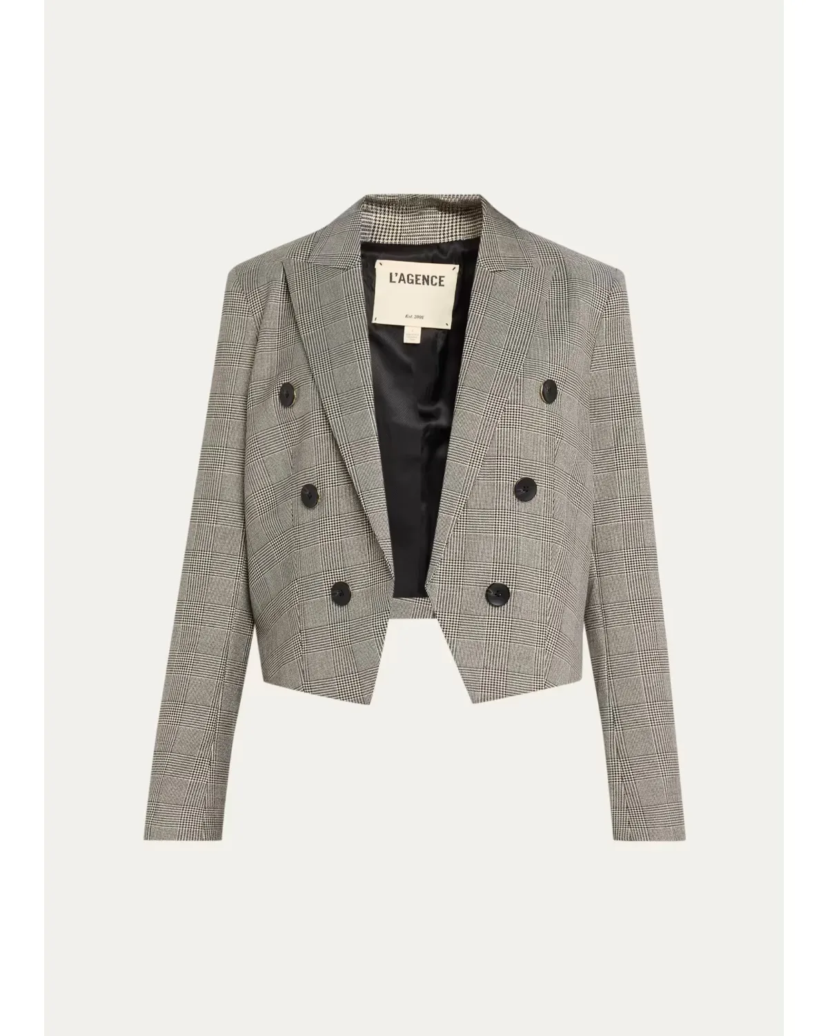 Lila Plaid Boxy Blazer