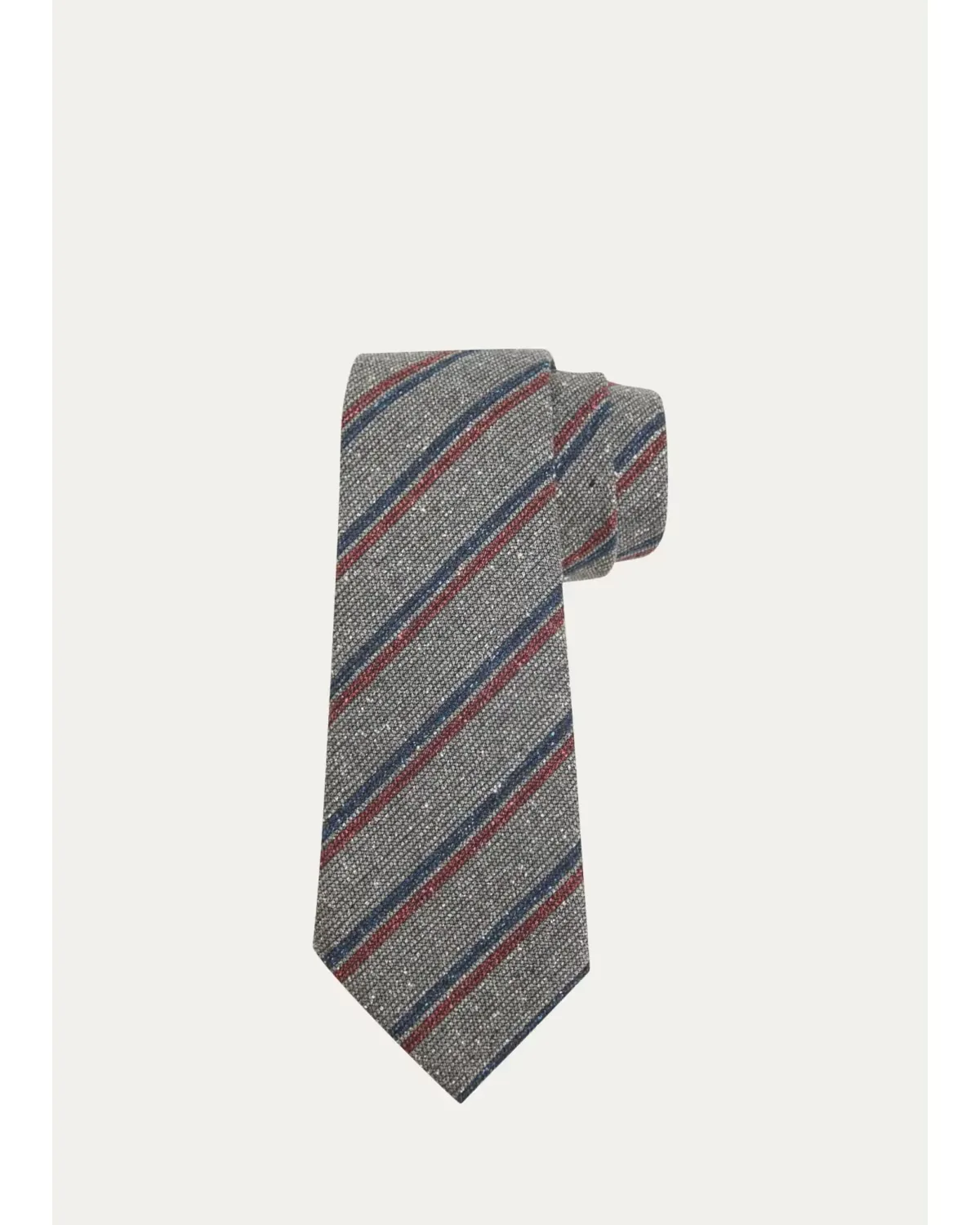Double-Stripe Wool and Silk Tie by ZEGNA