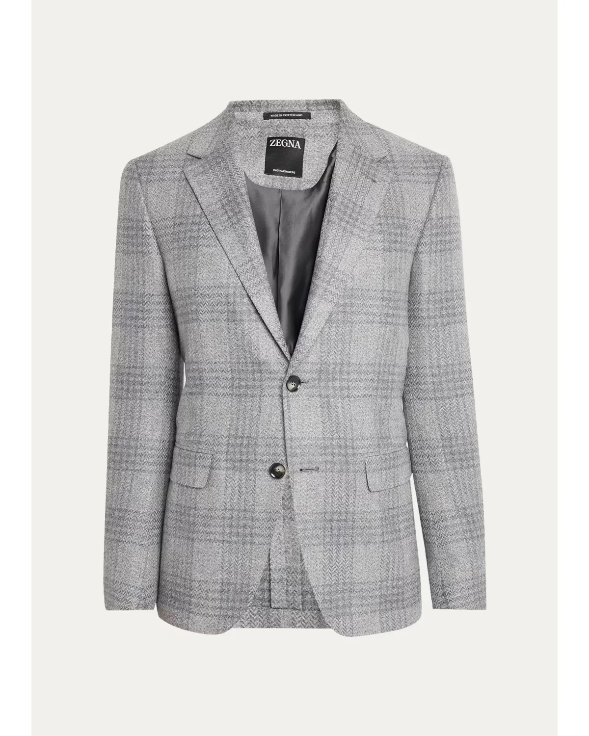Oasi Cashmere Plaid Single-Breasted Sport Coat by ZEGNA