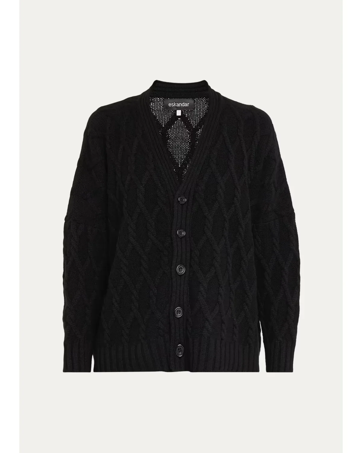 Cashmere V-Neck Cardigan - Mid Plus Length by Eskandar