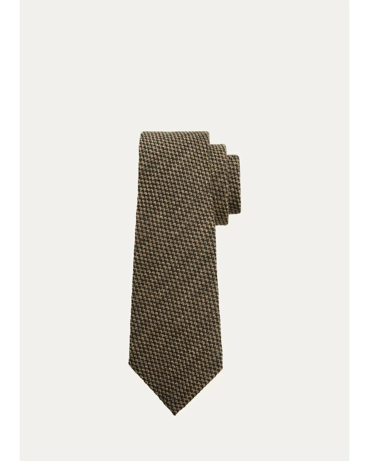 Chevron-Woven Wool Tie by ZEGNA