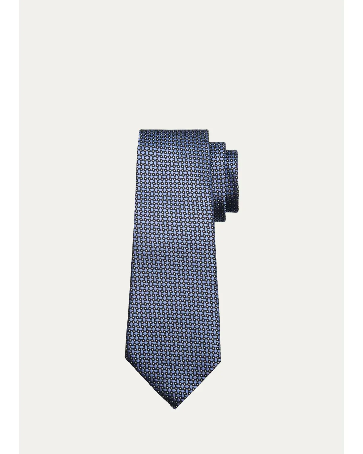 Micro-Geometric Jacquard Silk Tie by ZEGNA