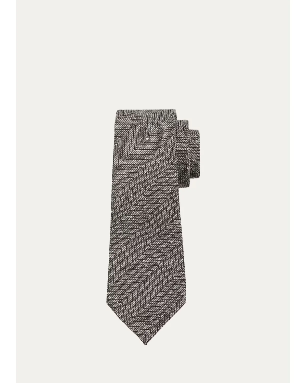 Melange Maxi-Herringbone Silk Tie by ZEGNA