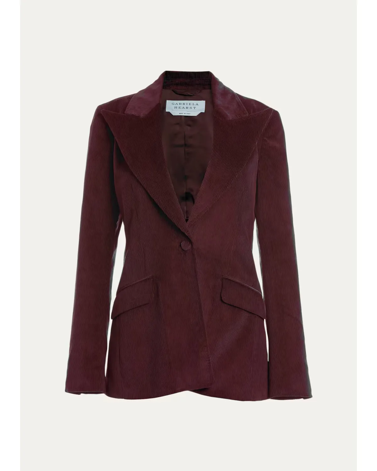 Leiva Cashmere-Wool Corduroy Single-Breasted Blazer by Gabriela Hearst