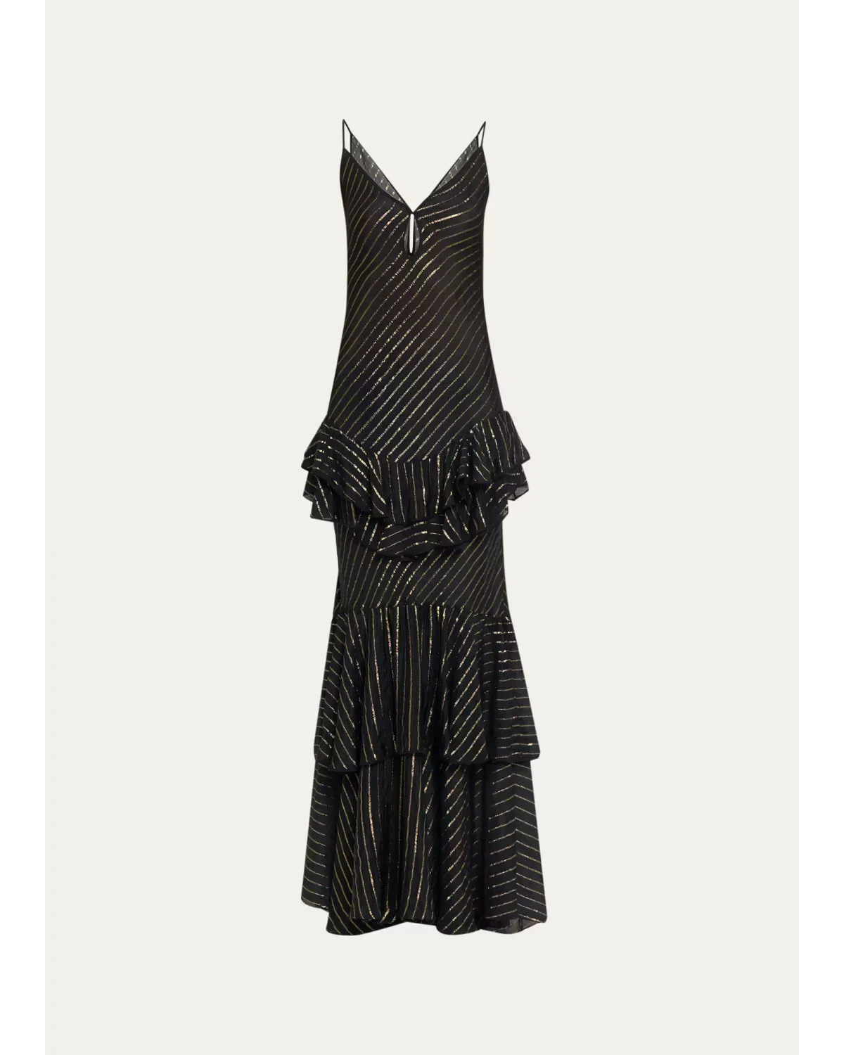 Silk Metallic Reinterpretation Maxi Dress by Johanna Ortiz