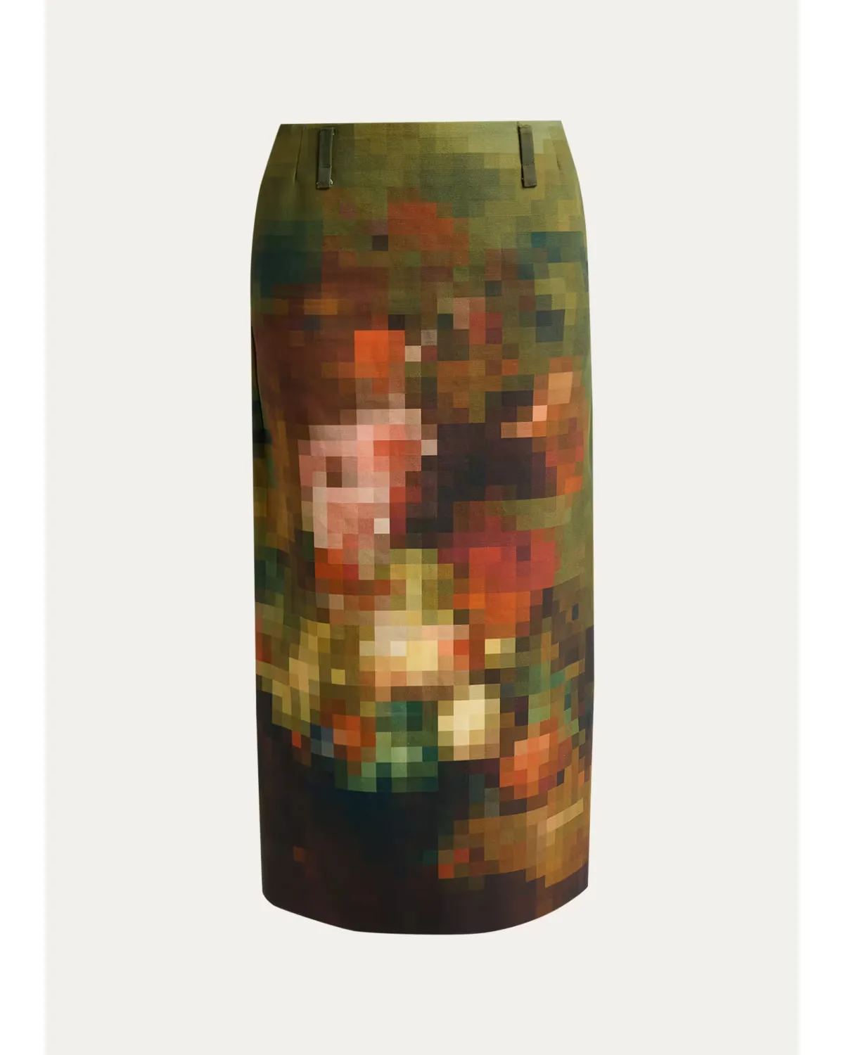 Sentista Pixel Print Midi Skirt by Dries Van Noten