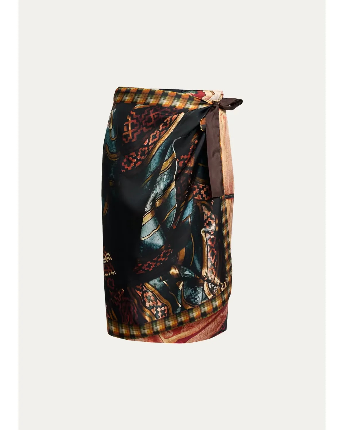 Scarfy Multi-Print Wrap Midi Skirt by Dries Van Noten