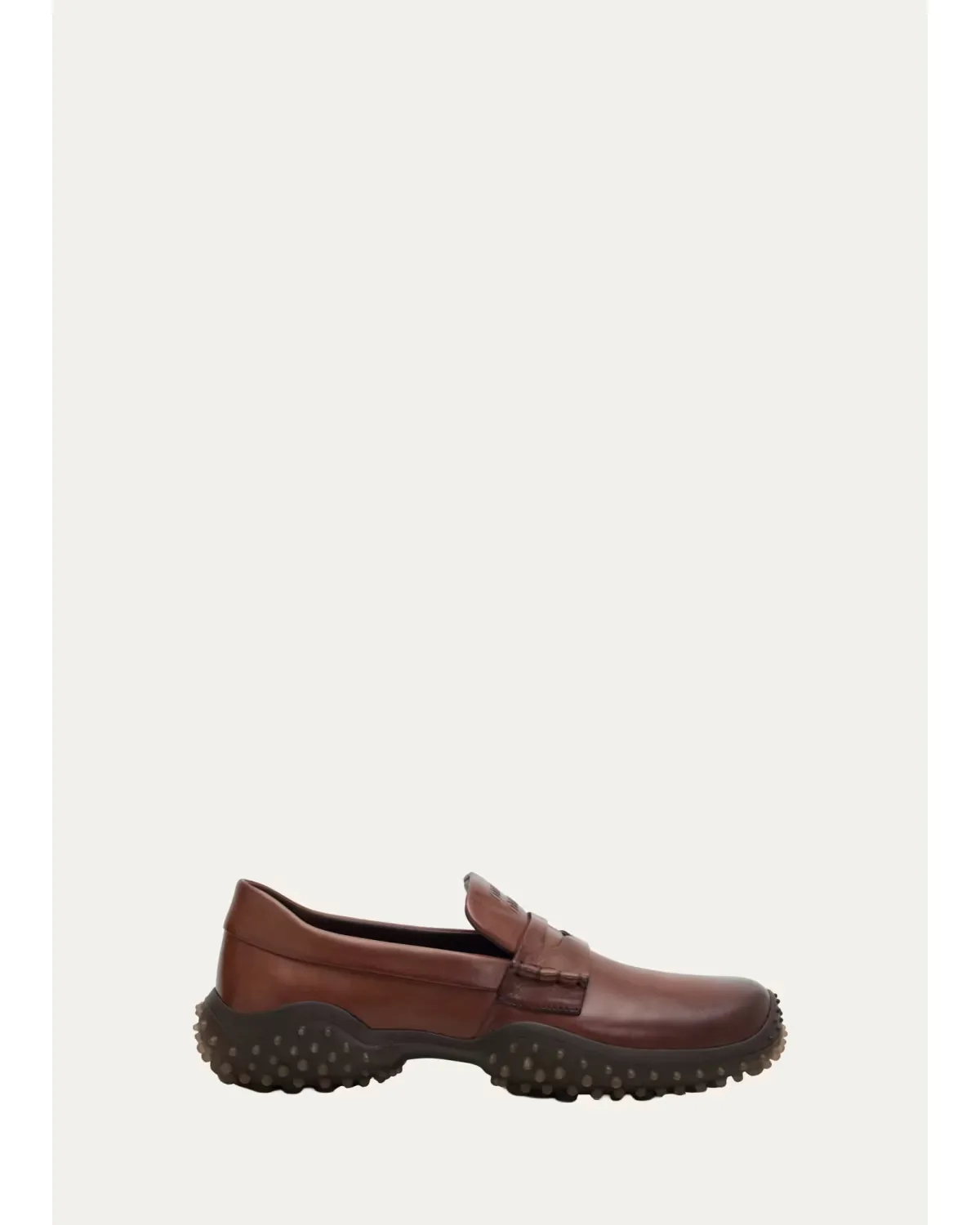 Bubble Leather Penny Loafers by Miu Miu