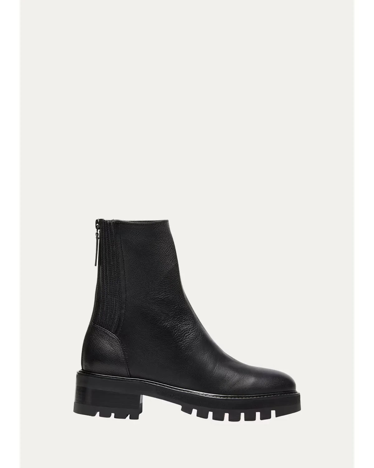St Honore Leather Zip Booties by Aquazzura