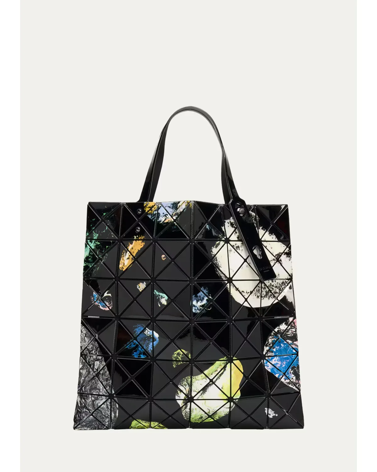 Cosmic Abstract-Print Geometric Tote Bag by Issey Miyake