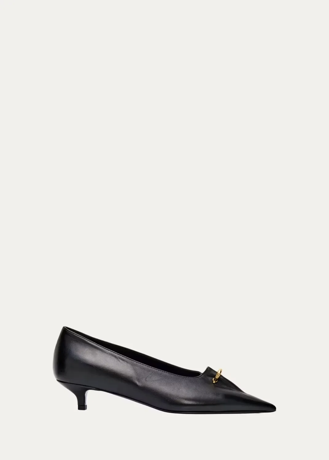 Pierced Nappa Leather Pumps